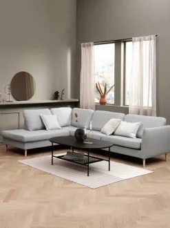 AARHUS Sofaer Med Chaiselong|Hjørnesofaer|Sofa open-end t stof Lysegrå