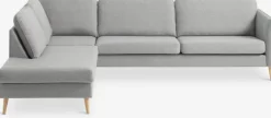 AARHUS Sofaer Med Chaiselong|Hjørnesofaer|Sofa open-end t stof Lysegrå