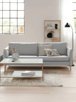 AARHUS Sofaer Med Chaiselong|Hjørnesofaer|Sofa 3-pers. t stof Lysegrå