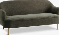 BREDAL Sofaer Med Chaiselong|Hjørnesofaer|Sofa 2,5-pers. olivengrønt stof/egefarve