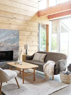 BREDAL Sofaer Med Chaiselong|Hjørnesofaer|Sofa 2,5-pers. olivengrønt stof/egefarve