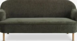 BREDAL Sofaer Med Chaiselong|Hjørnesofaer|Sofa 2,5-pers. olivengrønt stof/egefarve