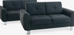 DAMHALE Sofaer Med Chaiselong|Hjørnesofaer|Sofa 2-pers. sort