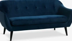 EGEDAL Sofaer Med Chaiselong|Hjørnesofaer|Sofa 2.5-pers. velour Mørkeblå