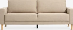 EGENSE Sofaer Med Chaiselong|Hjørnesofaer|Sofa 3-pers. farvet stof/egefarve Sand
