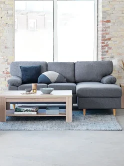 GEDVED Sofaer Med Chaiselong|Hjørnesofaer|Sofa chaiselong Grå