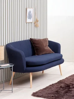 GISTRUP Sofaer Med Chaiselong|Hjørnesofaer|Sofa 2-pers. t stof Mørkeblå