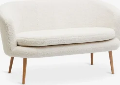 GISTRUP Sofaer Med Chaiselong|Hjørnesofaer|Sofa 2-pers. teddy Råhvid