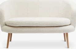 GISTRUP Sofaer Med Chaiselong|Hjørnesofaer|Sofa 2-pers. teddy Råhvid