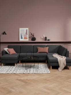 SVALBARD Sofaer Med Chaiselong|Hjørnesofaer|Sofa hjørne højre Mørkegrå