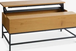 AABENRAA Hjørneborde|Sofaborde|Sofabord L110 løftbar plade/opbevaring egefarve