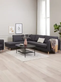 HINNERUP Hjørneborde|Sofaborde|Sofabord 75x120 Sort