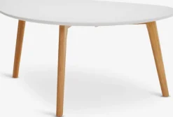 LEJRE Hjørneborde|Sofaborde|Sofabord 48x85 hvid/eg