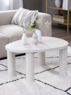 LUNDEBORG Hjørneborde|Sofaborde|Sofabord 68x85 marmorfarve