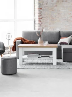 MARKSKEL Hjørneborde|Sofaborde|Sofabord 60x110 /eg Hvid