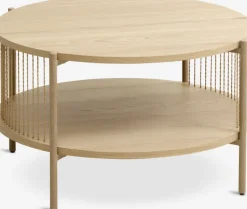 SNESLEV Hjørneborde|Sofaborde|Sofabord Ø70 egefarve