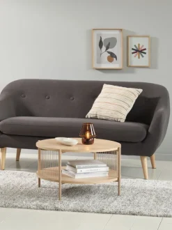 SNESLEV Hjørneborde|Sofaborde|Sofabord Ø70 egefarve