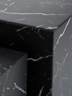 TINGSTED Hjørneborde|Sofaborde|Sofabord 45x45/55x55 marmorfarve 2 stk.