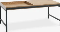 TRAPPEDAL Hjørneborde|Sofaborde|Sofabord 50x100 eg/sort