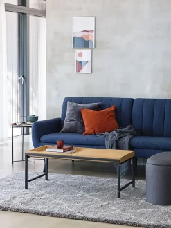 TRAPPEDAL Hjørneborde|Sofaborde|Sofabord 50x100 eg/sort