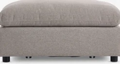 LUNDBY Sofaer Med Chaiselong|Hjørnesofaer|Sofamodul chaiselong/puf sandfarvet stof