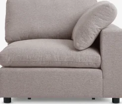 LUNDBY Sofaer Med Chaiselong|Hjørnesofaer|Sofamodul hjørne/ende sandfarvet stof