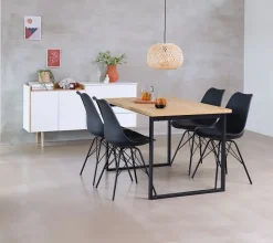 AABENRAA Spiseborde|Spisebord 80x120 egefarve/sort