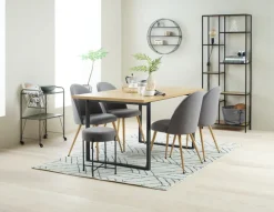 AABENRAA Spiseborde|Spisebord 90x160 egefarve/sort