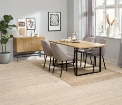 AABENRAA Spiseborde|Spisebord 90x160 egefarve/sort