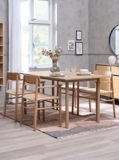 ALSTED Spiseborde|Spisebord 90x160 egefarve