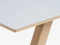 EGEBJERG Spiseborde|Spisebord 90x160/250 lysegrå/eg