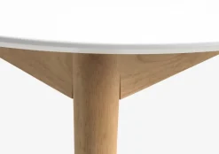 MARSTRAND Spiseborde|Spisebord Ø110/110x200 hvid/natur Hvid+Natur