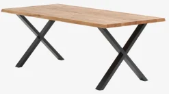 ROSLEV Spiseborde|Spisebord 95x200 eg natur/sort