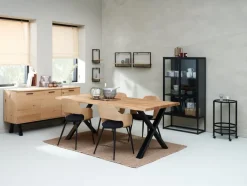 ROSLEV Spiseborde|Spisebord 95x200 eg natur/sort