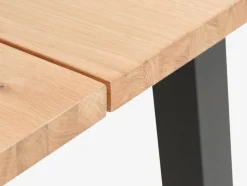 SKOVLUNDE Spiseborde|Spisebord 90x160 eg natur/sort Eg+Sort