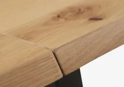 SKOVLUNDE Spiseborde|Spisebord 90x200 eg natur/sort Eg+Sort