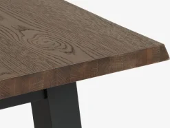 SKOVLUNDE Spiseborde|Spisebord 90x160 mørk eg Mørkeg+Sort