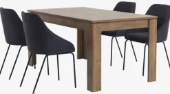 VEDDE Spiseborde|Spisebord 90x160 vild eg farve