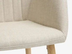 ADSLEV Spisebordsstole|Spisebordsstol stof/egefarve Beige