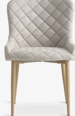 BELLINGE Spisebordsstole|Spisebordsstol sandfarvet stof/egefarve