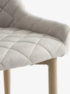 BELLINGE Spisebordsstole|Spisebordsstol sandfarvet stof/egefarve