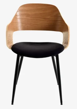 HVIDOVRE Spisebordsstole|Spisebordsstol /sort stof Eg