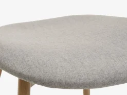 HVIDOVRE Spisebordsstole|Spisebordsstol lys eg/råt stof Lyseg