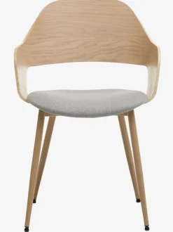 HVIDOVRE Spisebordsstole|Spisebordsstol lys eg/råt stof Lyseg