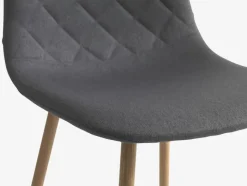 JONSTRUP Spisebordsstole|Spisebordsstol farvet stof/egefarve Asfalt