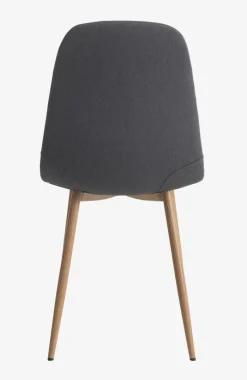 JONSTRUP Spisebordsstole|Spisebordsstol farvet stof/egefarve Asfalt