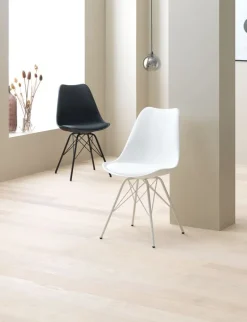 KLARUP Spisebordsstole|Spisebordsstol sort kunstlæder/sort