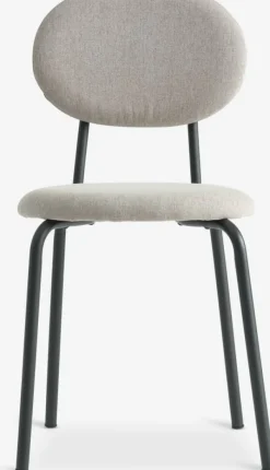 MALT Spisebordsstole|Spisebordsstol sandfarvet stof/sort