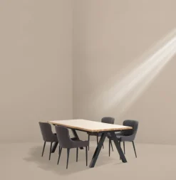 PEBRINGE Spisebordsstole|Spisebordsstol /sort Grå