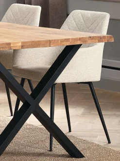 PURHUS Spisebordsstole|Spisebordsstol /sort Råhvid